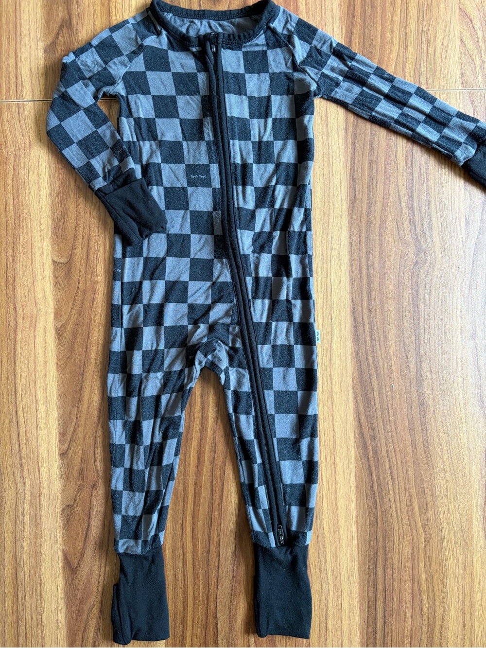 Little Sleepies 6-12M Monochrome Checks Zippy